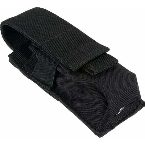Sac Batterie Nylon imperméable Tactique Pouch Fixation Tactique Gilet de Poche Porte-Lampe de Poche (1/3)