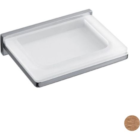 COLOMBO DESIGN Look b1601 porta sapone appoggio vetro acidato naturale vintage mat codice prod: B16010VM-VAN (1/2)