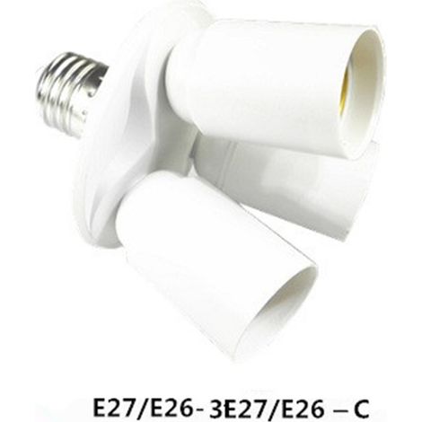 Adaptateur de douille/support de lampe 1 à 3 E27/E40 vers 3E27, vente directe.