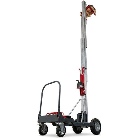 Matisère – Potence de levage mobile à fourches inversées – Charge max 200kg – Hauteur levée 5m – Stabilisateurs ajustables – 300880 (1/5)