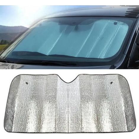 Parasol para coche - Sin especificar - Doble lámina de aluminio - 140 x 70 cm - Protección UV - Plegable
