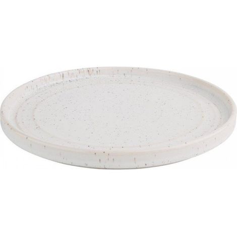 Lot de 6 assiettes rondes plates (Ø)220 mm, en porcelaine