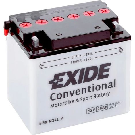 Batterie moto Exide E60-N24L-A Y60-N24L-A 12v 28ah 280A