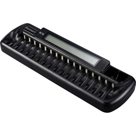 [GEBRAUCHT] B-Ware Voltcraft Bc16 Rundzellen Ladegerät Ni Mh Li Ion Mignon Aa Micro Aaa 9 V Block512