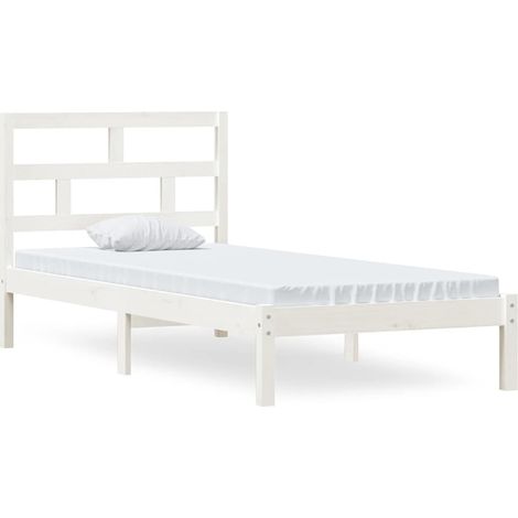 Maison Exclusive - Giroletto Bianco in Legno Massello di Pino 90x200 cm (1/5)