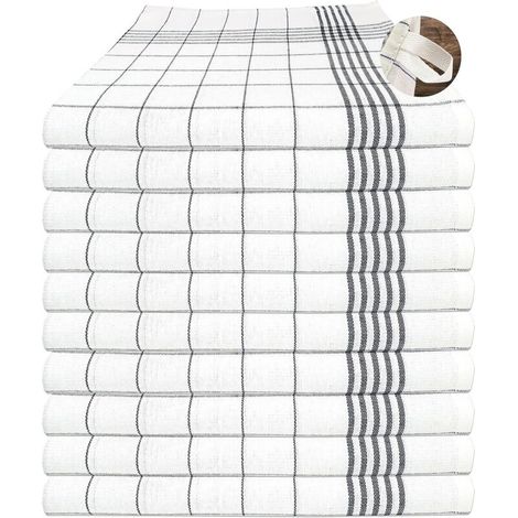 Bardusch-Lot de 10 torchons de Cuisine 100% Coton 50x100 cm 45x90 cm 10 5 (95g 10er) (1/5)