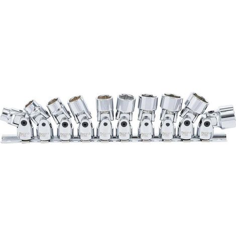 Jeu de Douilles Articulées 10 pcs 10-19 mm (3/8) - Acier Résistant - Précision et Maniabilité - D-Work (1/5)
