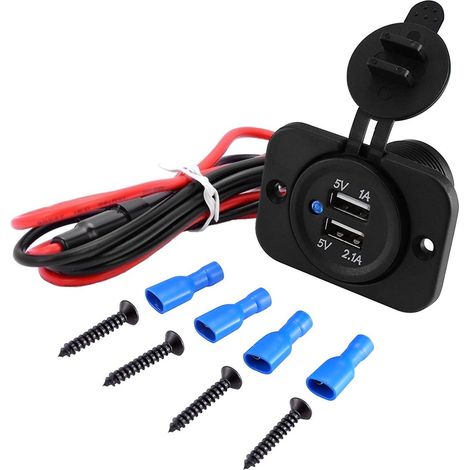Chargeur automatique universel étanche 12 V - 2 chargeurs USB - Ensemble de literie inclus
