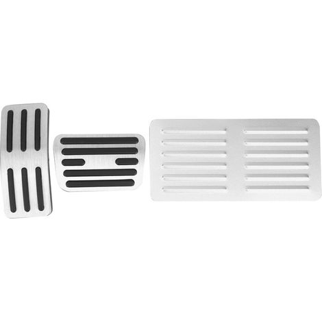 Kit de 3 cache-pédales antidérapants en aluminium pour BYD Song boîte automatique argent (1/5)