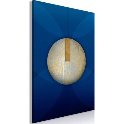 Peinture - Dans les tons de bleu classique (1 partie) - cercle d'or abstrait (1/3)