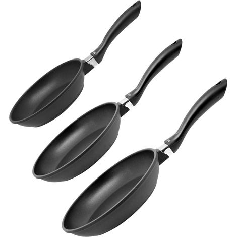 Set de 3 poêles 20 cm 24 cm et 28 cm sans PFAS Elo Alucast (1/5)