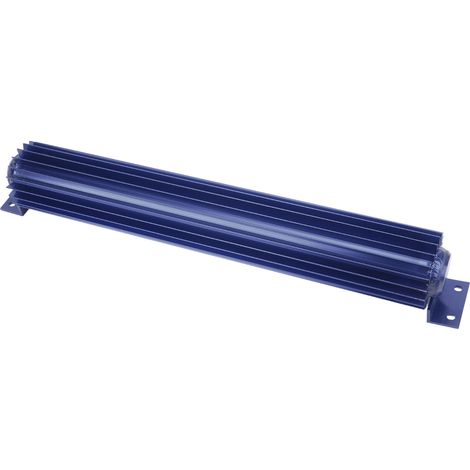 Refroidisseur d'huile de transmission en aluminium à ailettes de 45,7 cm (18 po), refroidissement rapide, anodisé, universel pour voiture et camion, bleu (1/5)