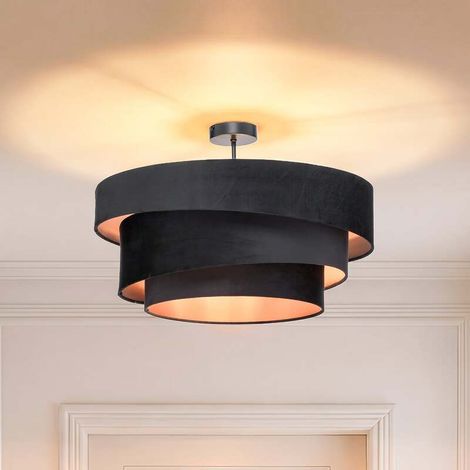 [GEBRAUCHT] B-Ware Lindby Deckenlampe Jusari LED Leuchte dimmbar schwarz gold Ø56cm 3-flammig (1/2)