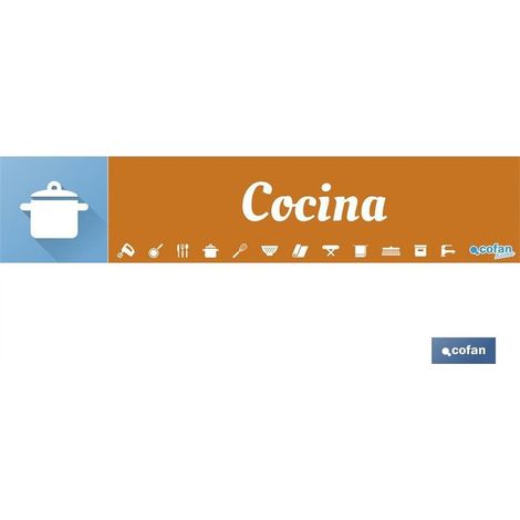 Signalétique magnétique 975 x 200 mm en PVC pour présentoirs de cuisine