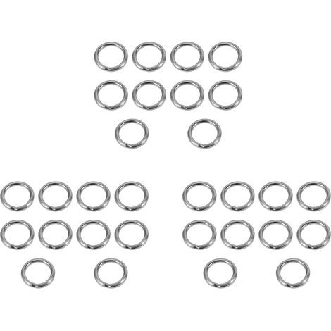 x 30mm Cerclage En Acier Inoxydable Soude Rond O Anneaux 30 Pcs (1/5)