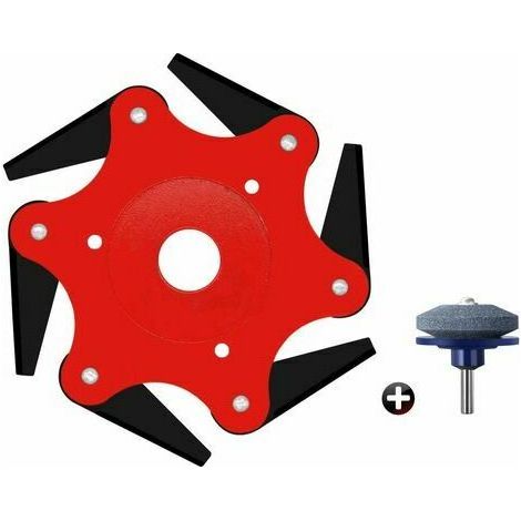 Tête De Coupe Extérieure Lame De Débroussailleuse Accessoires De Tête De Tondeuse À Gazon 6 Remplacement De La Tondeuse De Rasoir En Acier Avec Affûteuse De Lame (Kits D'Adaptateur Non Inclus) (1/4)