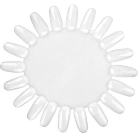 20 Ongles Artificiels Transparents en Gel, Carte de Présentation Oval pour Vernis, Pratique DIY et Manucure (1/3)
