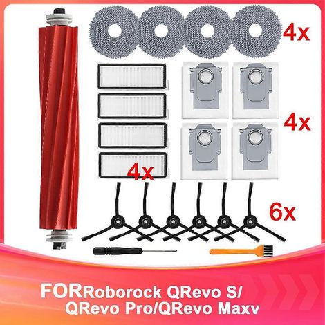 Filtre pour aspirateur brosse pour aspirateur Filtre de brosse pour aspirateur filtre de Accessoire de remplacement pour Qrevo S/Qrevo Pro/Qrevo MaxV Aspirateur – Main Brosse – HEPA Filtres – Dust Bag (1/5)