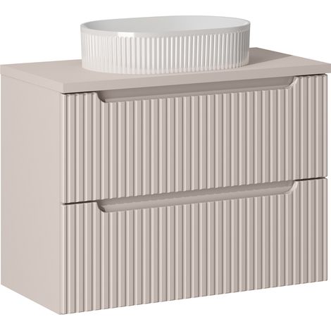 Waschtisch 80cm mit Keramikwaschbecken, Beige, NEWPORT-56-CASHMERE (1/5)