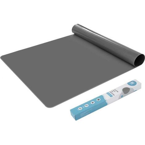 Tapis en Silicone Très Grand 50x70cm,1.5mm Antidérapant Tapis de Table Silicone - Résistant à la chaleur - Pour le bricolage, la peinture, la résine, la couture (70x50cm, Gris) (1/5)