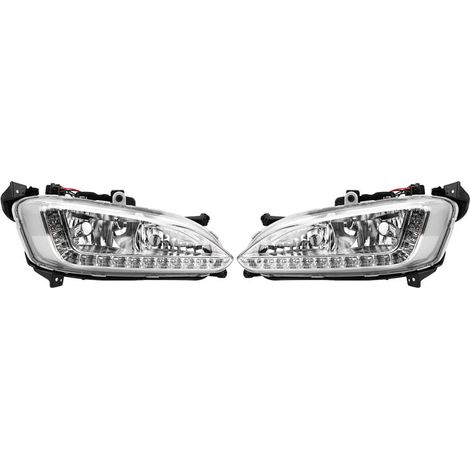Enowelir 1 paire de feux diurnes de voiture DRL couvercle de feu antibrouillard pour Hyundai Santa Fe/IX45 2013-2015 (1/4)