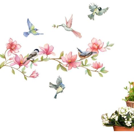 Pegatinas de cristal con forma de flor y mariposa de 5425 cm para decoración de paredes y habitaciones.