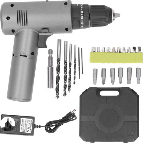 Perceuse électrique sans fil brossée, affichage numérique LED, 2 vitesses, couple élevé 30 N.m, chargeur secteur 100-240 V avec prise UE (1/5)