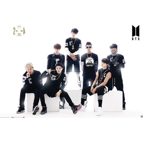Poster di Erik dei BTS, in bianco e nero, 61 x 91,5 cm