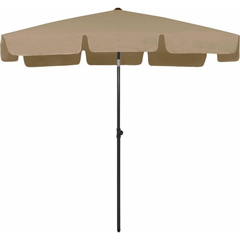 Maison Exclusive - Parasol de plage taupe 200x125 cm