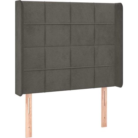 Maison Exclusive - Kopfteil mit Ohren Dunkelgrau 103x16x118/128 c (1/5)