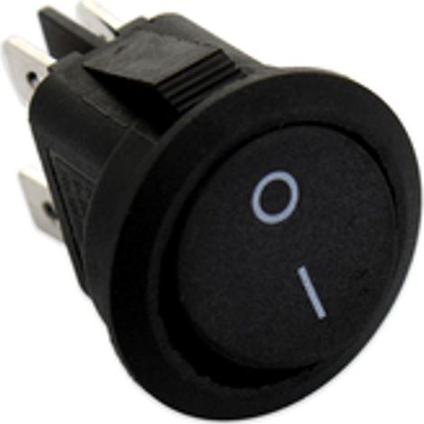INTERRUTTORE TONDO NERO Diam 20mm 220v BIPOLARE 4 CONTATTI VARI Elettrodomestici