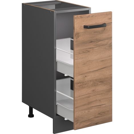 Base R-Line, Quercia dorata, 30 cm senza piano di lavoro, Vicco