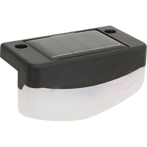 Lampes solaires de terrasse 700 mAh, grand angle, étanches IP65, à induction, pour escaliers, marches, clôtures et jardins, blanc pur 6000 K (1/5)