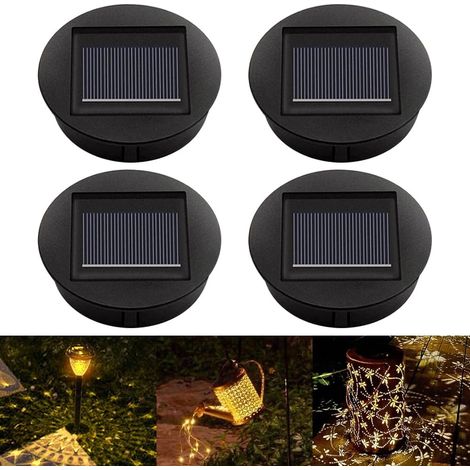 4 pièces Lampes Solaires de Rechange 8cm, 1,2V IP44 Panneau Solaire de Rechange, Lampe Solaire Supérieure de Remplacement pour Jardin Extérieur Décoration (1/5)