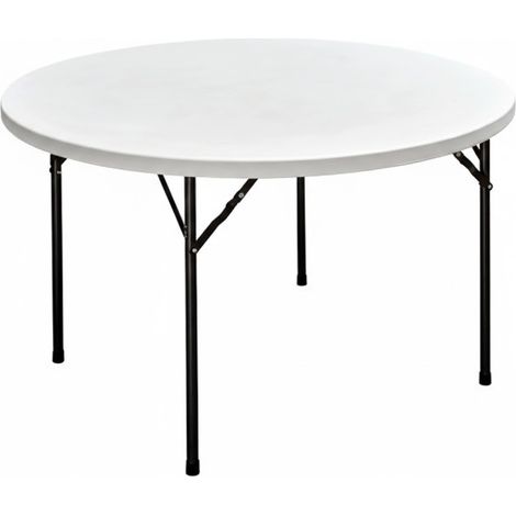 TAVOLO TONDO PIEGHEVOLE 'PARTY' Ø cm 120 x h. 74 - colore bianco - LIF (1/2)