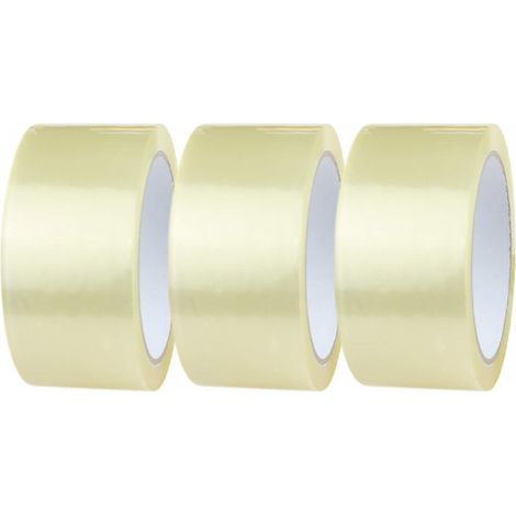 Ruban adhésif transparent pour l'emballage des cartons d'expédition et de déménagement, 3 rouleaux, 4,2 cm x 150 m (1/4)