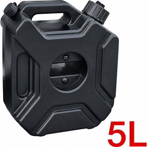 Jerrycan d'appoint 5L noir en plastique pour moto et voiture 5l réf 5748 30 × 30 × 12 cm 1,3 kg – Livraison gratuite