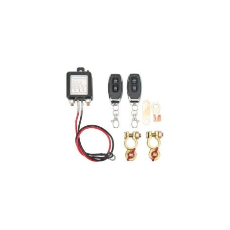 Interrupteur de batterie à distance, interrupteur de voiture 12 V CC, disjoncteur principal antivol avec télécommande, borne en cuivre pour voiture (12 V 200 A) - Crezuo (1/4)