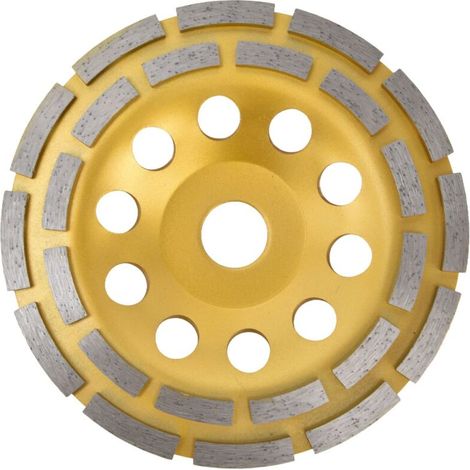 Mola diamantata a doppia fila per la levigatura di calcestruzzo, granito, marmo, cemento e roccia, diametro interno 22,23 mm / 0,88 mm (150 mm)