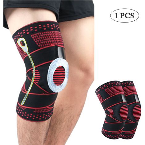 Genouillère De Soutien Réglable Avec Ressorts - Protection Articulaire Pour Sport Fitness Basketball Course Vélo - 1 Pièce (1/5)