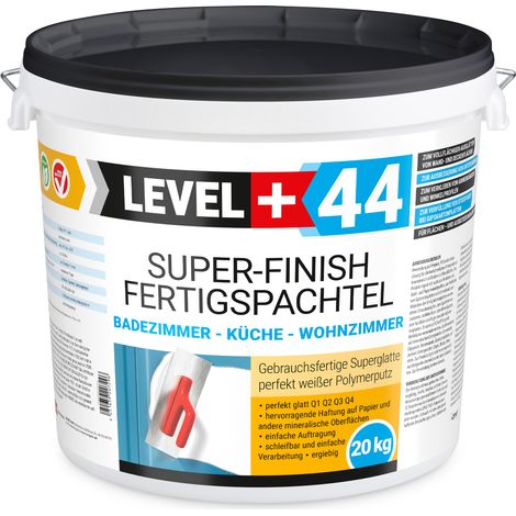 LEVEL+ Fertigspachtel Spachtelmasse Finish Masse Q4 L+44 - 20KG (1/5)