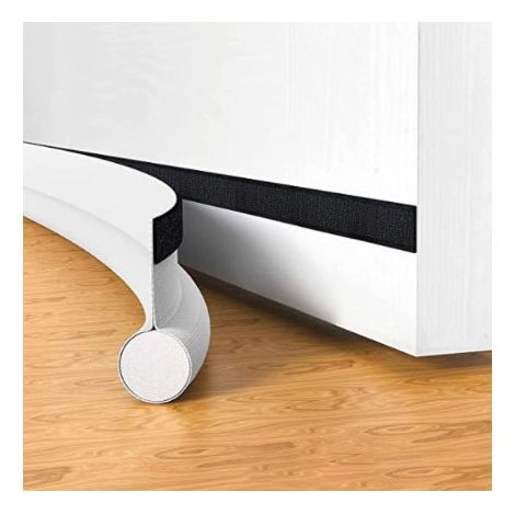 Joint de porte coupe-vent auto-adhésif pour portes, 94 cm sous porte coupe-vent isolable balai de porte protection contre , insonorisé, Blanc (1/4)
