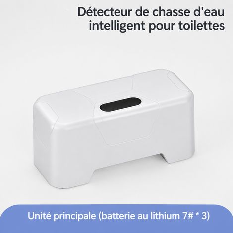 Chasse d'eau unité principale seule de chasse d'eau à capteur pour WC version à piles 3 piles n° 7 7,5 × 7,2 × 16,2 cm 270 g – Livraison gratuite (1/5)