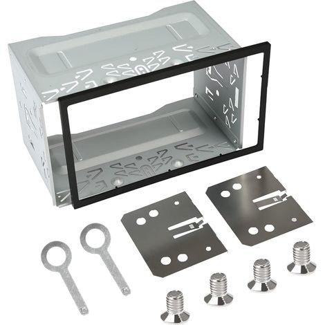 Marco universal para radio de coche GABRIELLE, marco de hierro y plástico, kit de montaje con ranura para radio, reproductor de DVD y navegación GPS.
