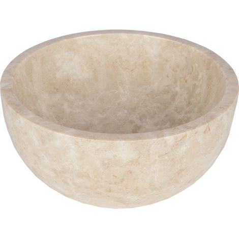 Differnz Boomer Vasque à poser - 21x12cm - ronde - Marbre - Beige