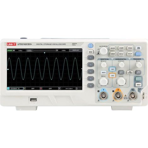 Uni-T UTD2102CEX+ Digitale Oszilloskop 100 MHz 7 Zoll Bildschirm