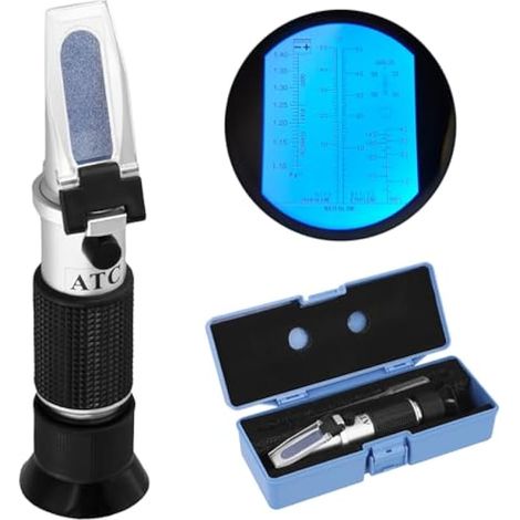 4 en 1 Réfractomètre antigel, testeur Liquide Refroidissement d'éthylène et propylène Glycol avec Mesure d'acide Batterie, pour Voiture, Industrie (1/4)