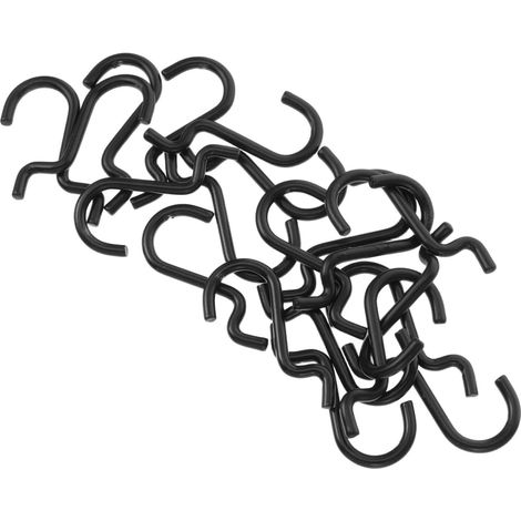 Ganchos de Metal Hierro Negro 20 Piezas para Tablero Perforado (1/5)
