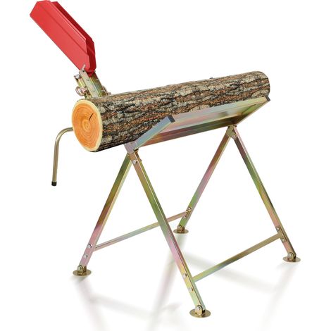 Jiubiaz Cavalletto da taglio con supporto per motosega, cavalletto pieghevole in metallo, portata fino a 150 kg, supporto per il taglio della legna da ardere per officina e giardino (1/5)