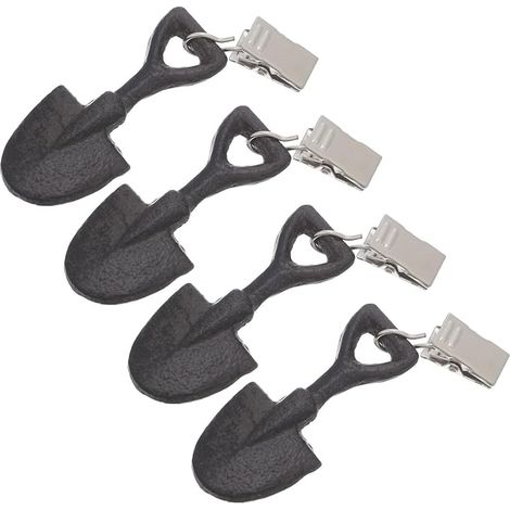 SUPVOX Juego de 4 pesas de hierro fundido para manteles, clips resistentes con abrazaderas para mesas de jardín, picnics, bodas, camping y fiestas al aire libre. (1/5)